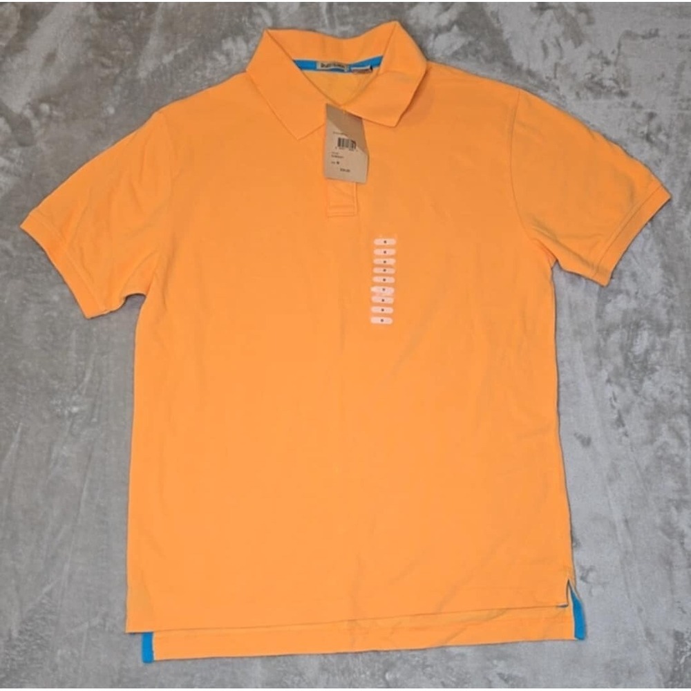 NWT Ruff Hewn Shirt Men's M‎ Orange VTG Golf Polo Preppy Tenniscore Country Club